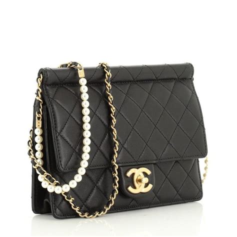 chanel chic pearls flap bag|chanel vintage flap bag.